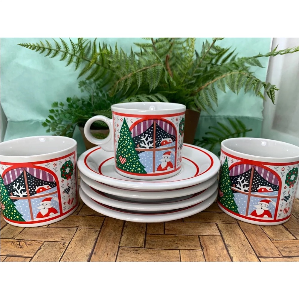 ⭐️7 Pc Noritake Epoch Twas The Night Before Christmas Cup & Saucer Lot